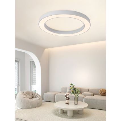 Immax NEO 07213L - LED loftlampe dæmpbar PASTEL LED/68W/230V 95 cm hvid Tuya + fjernbetjening