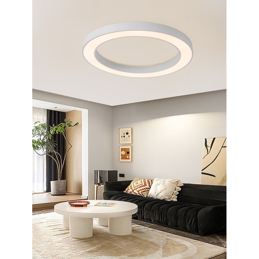 Immax NEO 07213L - LED loftlampe dæmpbar PASTEL LED/68W/230V 95 cm hvid Tuya + fjernbetjening
