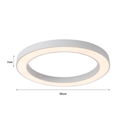 Immax NEO 07213L - LED loftlampe dæmpbar PASTEL LED/68W/230V 95 cm hvid Tuya + fjernbetjening