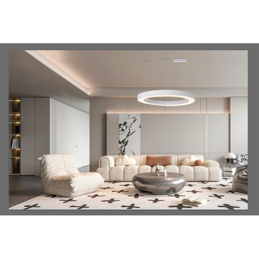 Immax NEO 07214L - LED pendel dæmpbar PASTEL LED/68W/230V 2700-6500K hvid 95 cm Tuya + fjernbetjening