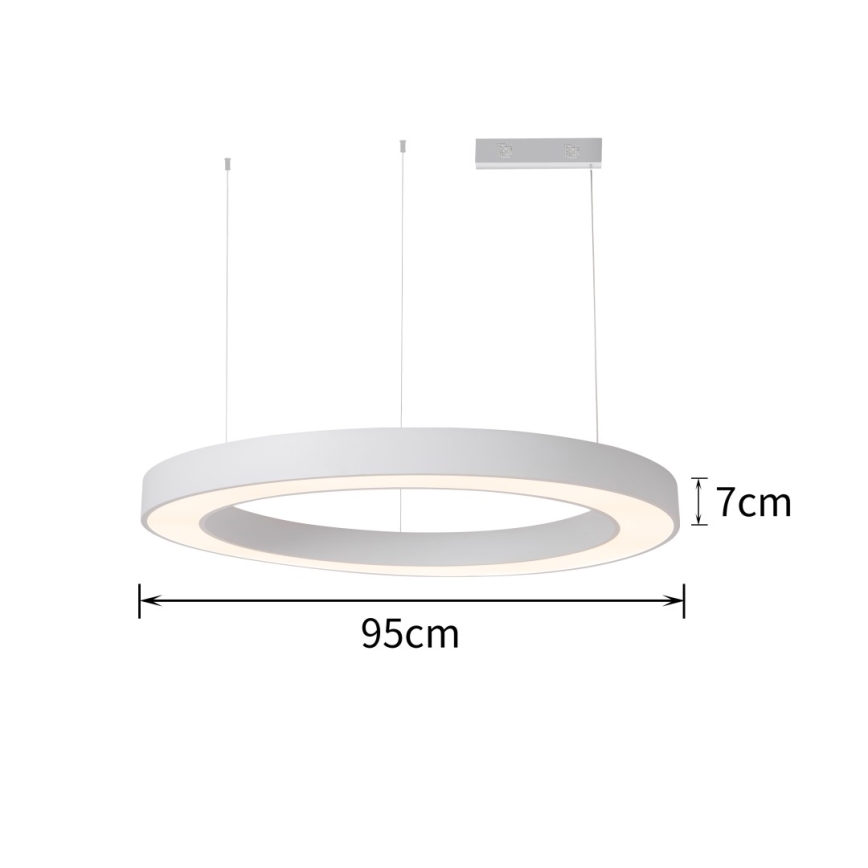 Immax NEO 07214L - LED pendel dæmpbar PASTEL LED/68W/230V 2700-6500K hvid 95 cm Tuya + fjernbetjening