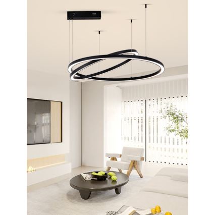 Immax NEO 07216L - LED pendel dæmpbar FINO LED/93W/230V 60/80cm sort Tuya + fjernbetjening