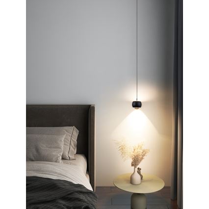 Immax NEO 07219L - LED pendel dæmpbar DORMINE LED/6W/230V mat sort Tuya + fjernbetjening