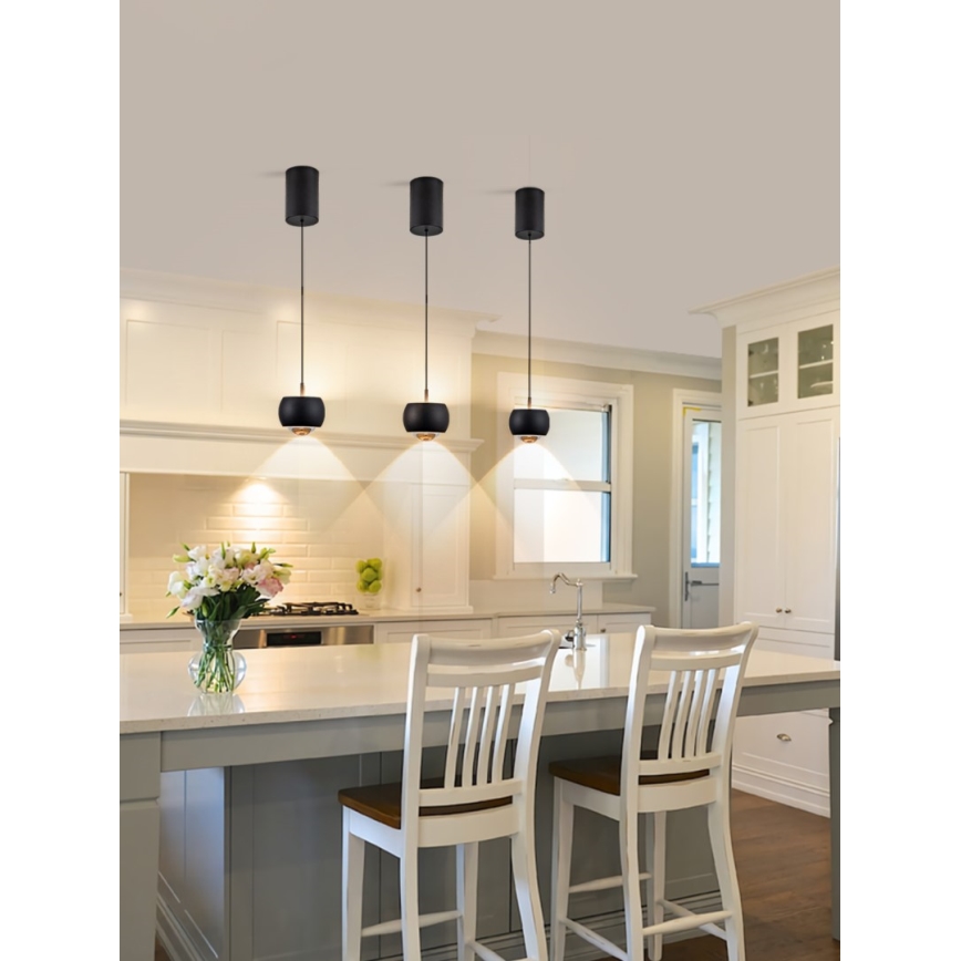 Immax NEO 07219L - LED pendel dæmpbar DORMINE LED/6W/230V mat sort Tuya + fjernbetjening