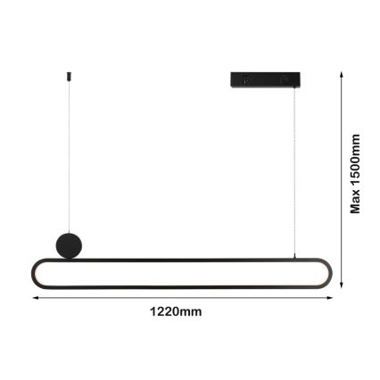 Immax NEO 07231L - LED pendel dæmpbar NEO LITE OVALE LED/50W/230V 2700-6500K Wi-Fi Tuya + fjernbetjening