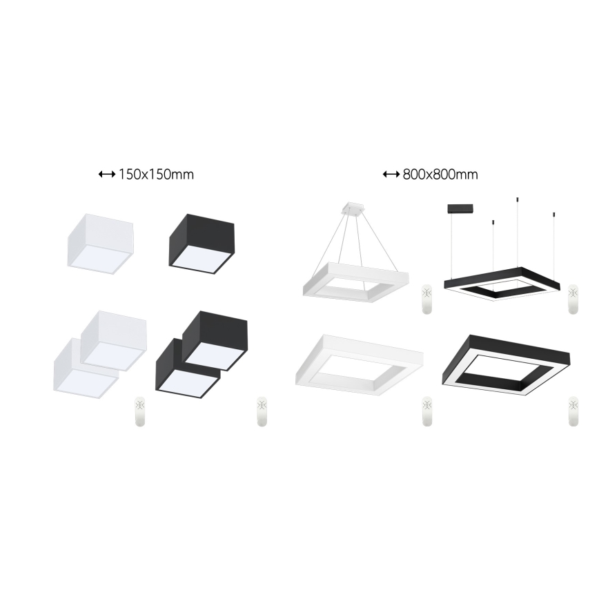 Immax NEO 07239L - LED loftlampe dæmpbar CANTO LED/60W/230V sort Tuya + fjernbetjening