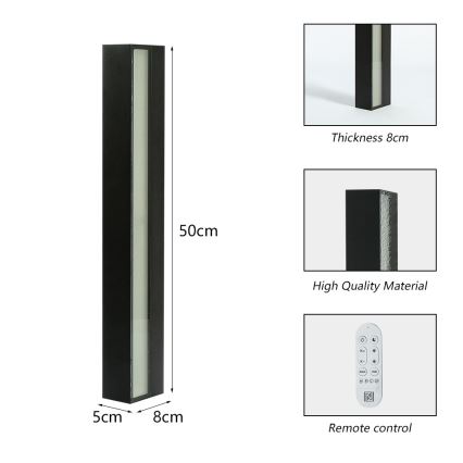 Immax NEO 07247L - LED Udendørs væglampe dæmpbar LINK LED/40W/230V Wi-Fi Tuya IP44 + fjernbetjening
