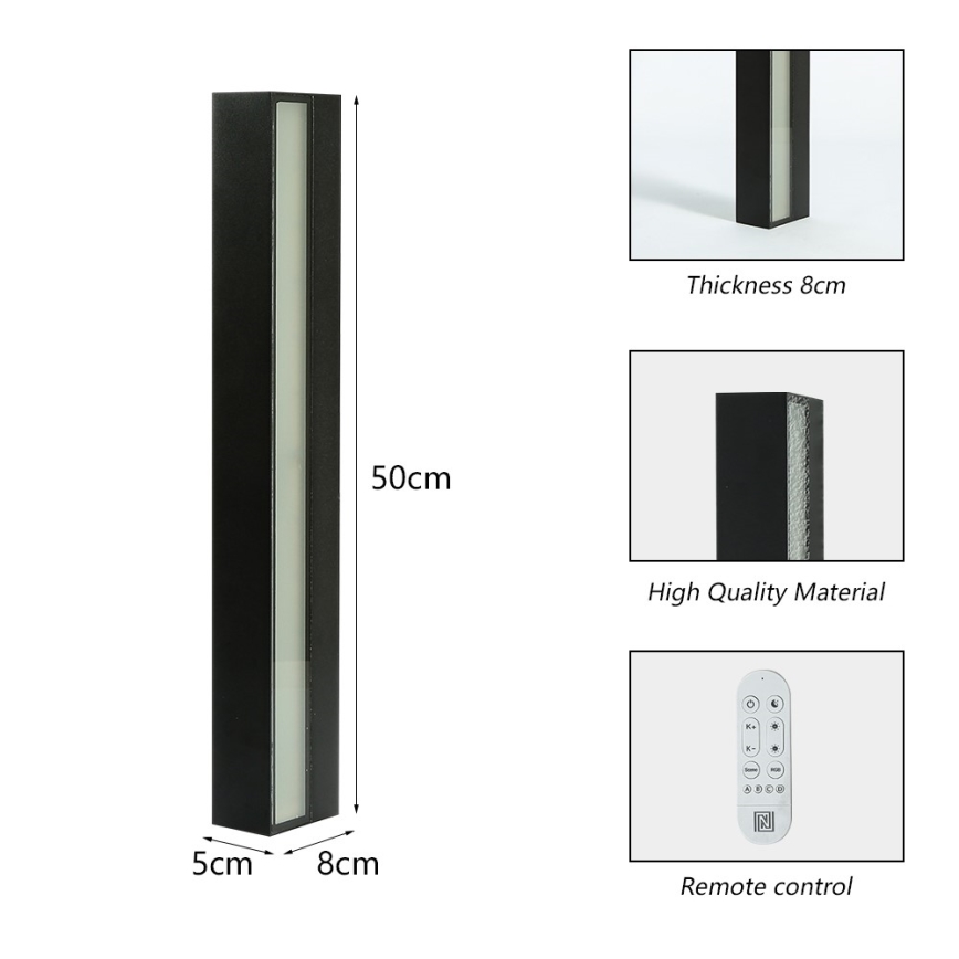 Immax NEO 07247L - LED Udendørs væglampe dæmpbar LINK LED/40W/230V Wi-Fi Tuya IP44 + fjernbetjening