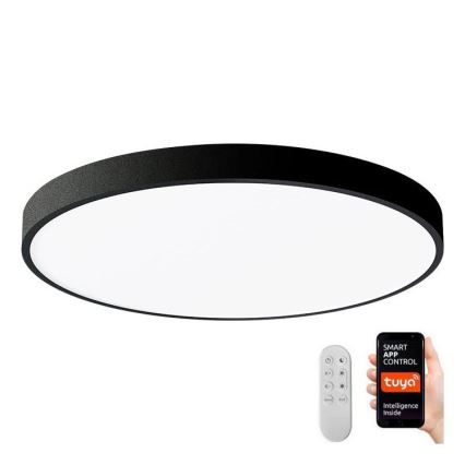 Immax NEO 07249L - LED loftlampe dæmpbar NEO LITE SEMPLICI LED/48W/230V 3000-6000K Wi-Fi Tuya sort + fjernbetjening