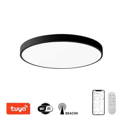 Immax NEO 07249L - LED loftlampe dæmpbar NEO LITE SEMPLICI LED/48W/230V 3000-6000K Wi-Fi Tuya sort + fjernbetjening