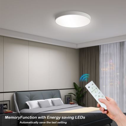 Immax NEO 07251L - LED loftlampe dæmpbar NEO LITE SEMPLICI LED/36W/230V 3000-6000K Wi-Fi Tuya hvid + fjernbetjening