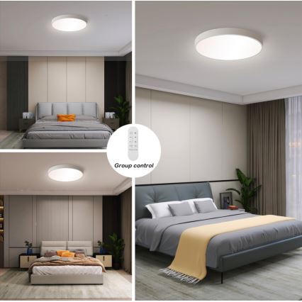 Immax NEO 07251L - LED loftlampe dæmpbar NEO LITE SEMPLICI LED/36W/230V 3000-6000K Wi-Fi Tuya hvid + fjernbetjening