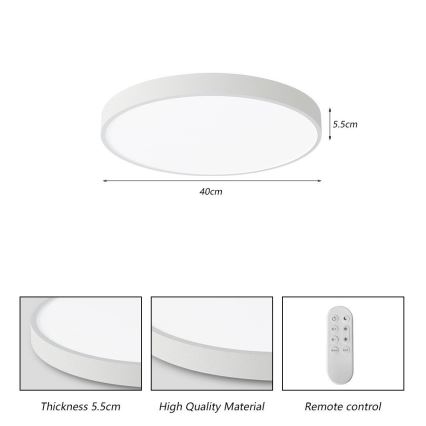 Immax NEO 07251L - LED loftlampe dæmpbar NEO LITE SEMPLICI LED/36W/230V 3000-6000K Wi-Fi Tuya hvid + fjernbetjening