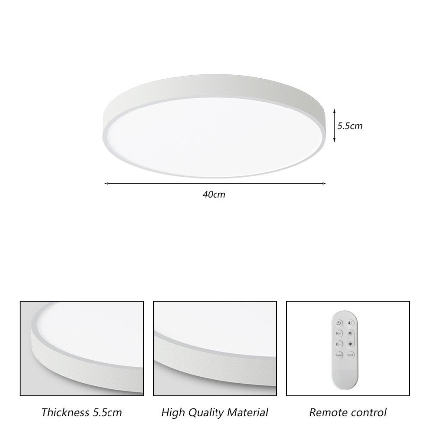 Immax NEO 07251L - LED loftlampe dæmpbar NEO LITE SEMPLICI LED/36W/230V 3000-6000K Wi-Fi Tuya hvid + fjernbetjening