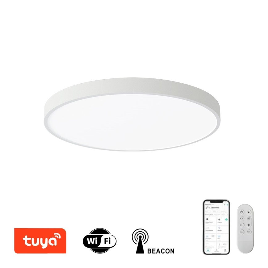 Immax NEO 07252L - LED loftlampe dæmpbar NEO LITE SEMPLICI LED/48W/230V 3000-6000K Wi-Fi Tuya hvid + fjernbetjening