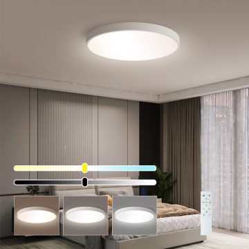 Immax NEO 07252L - LED loftlampe dæmpbar NEO LITE SEMPLICI LED/48W/230V 3000-6000K Wi-Fi Tuya hvid + fjernbetjening