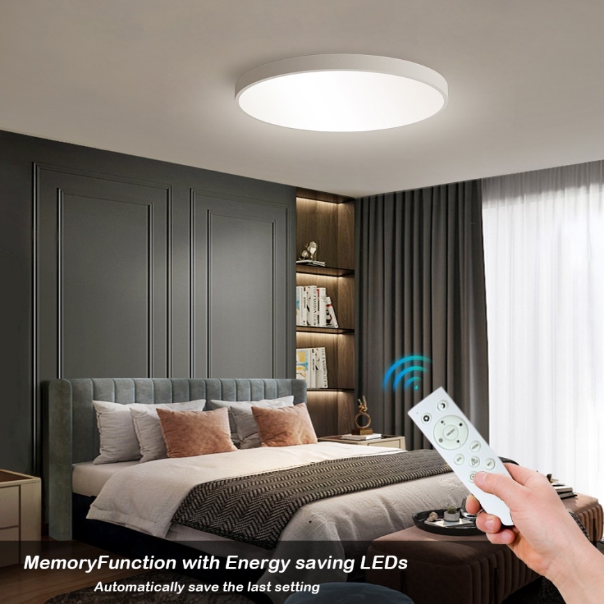 Immax NEO 07253L - LED loftlampe dæmpbar NEO LITE SEMPLICI LED/60W/230V 3000-6000K Wi-Fi Tuya hvid + fjernbetjening