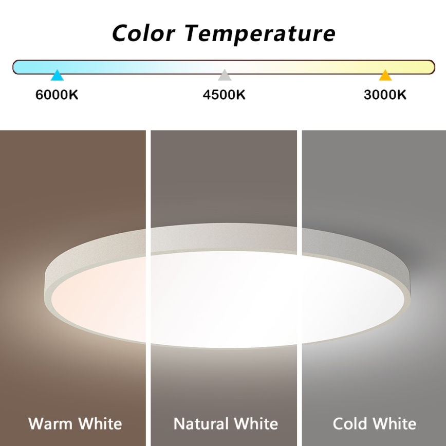 Immax NEO 07253L - LED loftlampe dæmpbar NEO LITE SEMPLICI LED/60W/230V 3000-6000K Wi-Fi Tuya hvid + fjernbetjening