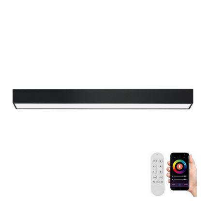 Immax NEO 07255L - LED loftlampe dæmpbar NEO LITE LUNGO LED/20W/230V 3000-6000K Wi-Fi Tuya sort + fjernbetjening