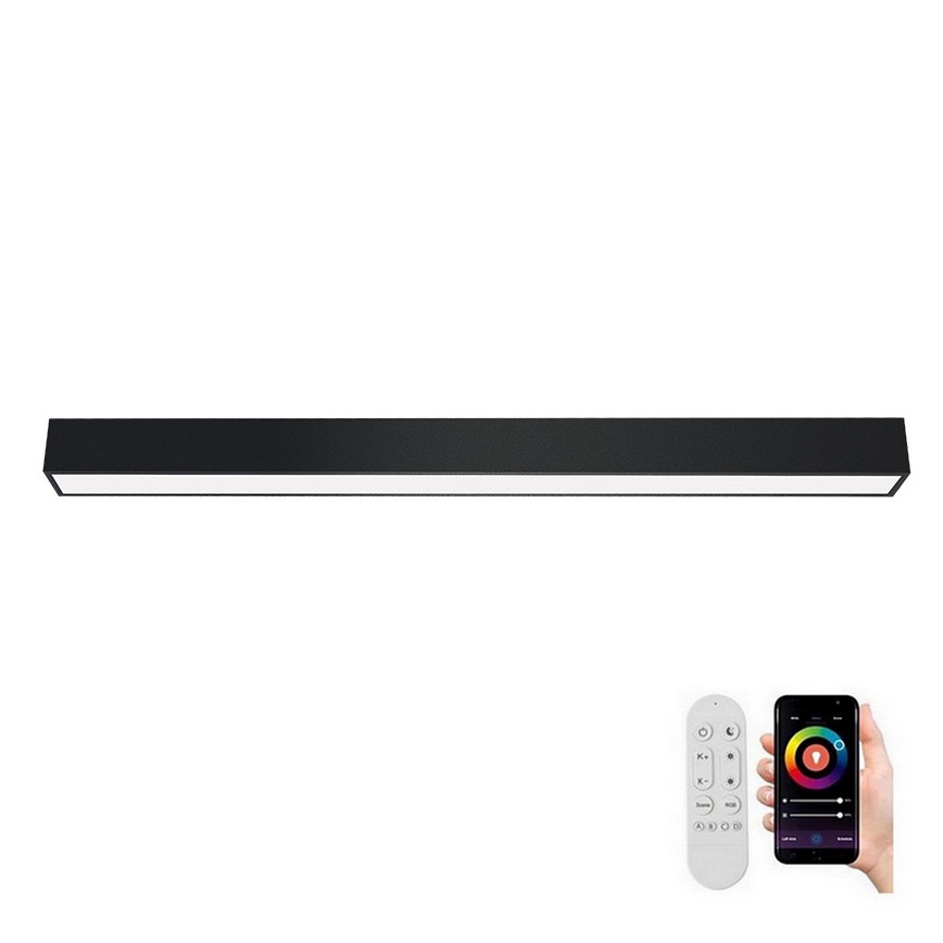 Immax NEO 07256L - LED loftlampe dæmpbar NEO LITE LUNGO LED/38W/230V 3000-6000K Wi-Fi Tuya sort + fjernbetjening