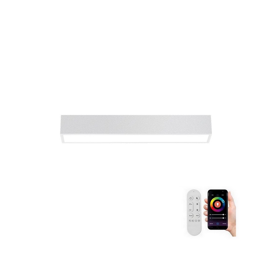 Immax NEO 07257L - LED loftlampe dæmpbar NEO LITE LUNGO LED/20W/230V 3000-6000K Wi-Fi Tuya hvid + fjernbetjening