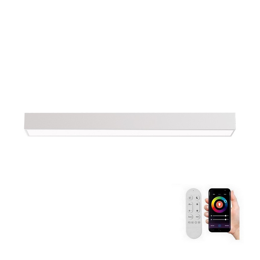 Immax NEO 07258L - LED loftlampe dæmpbar NEO LITE LUNGO LED/29W/230V 3000-6000K Wi-Fi Tuya hvid + fjernbetjening