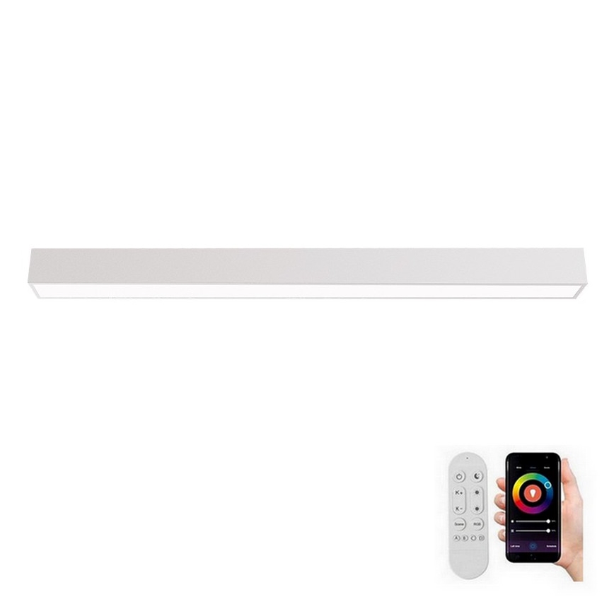 Immax NEO 07259L - LED loftlampe dæmpbar NEO LITE LUNGO LED/38W/230V 3000-6000K Wi-Fi Tuya hvid + fjernbetjening