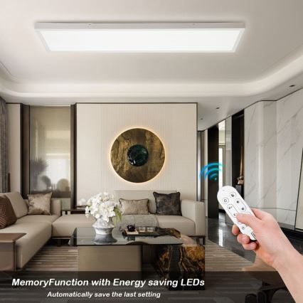 Immax NEO 07276L - LED loftlampe til badeværelse dæmpbar NEO LITE FRAME LED/50W/230V IP44 Wi-Fi Tuya + fjernbetjening hvid