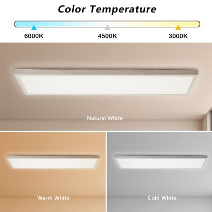 Immax NEO 07276L - LED loftlampe til badeværelse dæmpbar NEO LITE FRAME LED/50W/230V IP44 Wi-Fi Tuya + fjernbetjening hvid