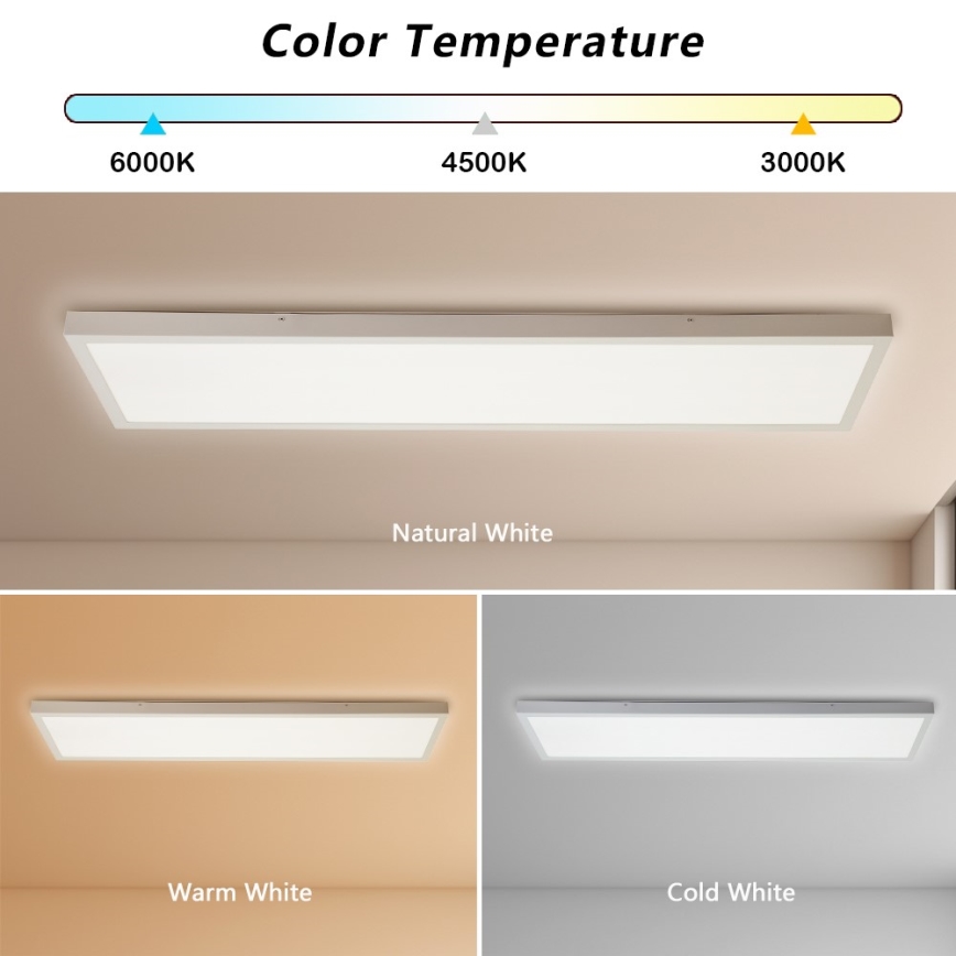 Immax NEO 07276L - LED loftlampe til badeværelse dæmpbar NEO LITE FRAME LED/50W/230V IP44 Wi-Fi Tuya + fjernbetjening hvid