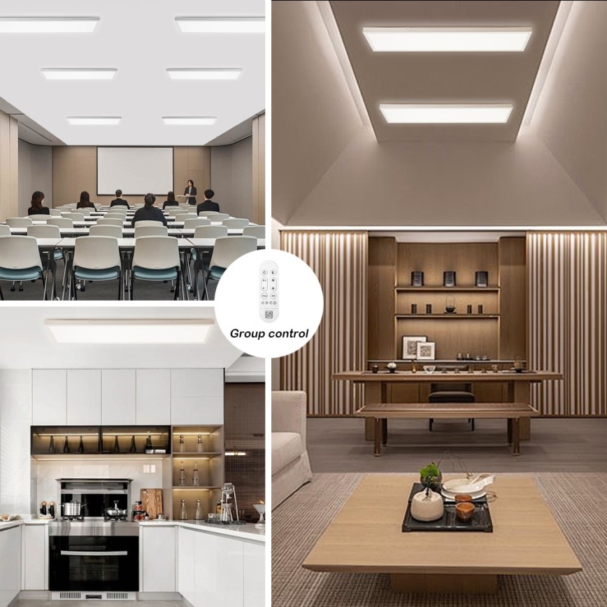 Immax NEO 07276L - LED loftlampe til badeværelse dæmpbar NEO LITE FRAME LED/50W/230V IP44 Wi-Fi Tuya + fjernbetjening hvid