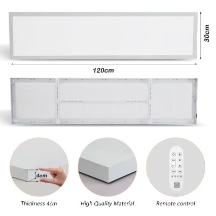 Immax NEO 07276L - LED loftlampe til badeværelse dæmpbar NEO LITE FRAME LED/50W/230V IP44 Wi-Fi Tuya + fjernbetjening hvid