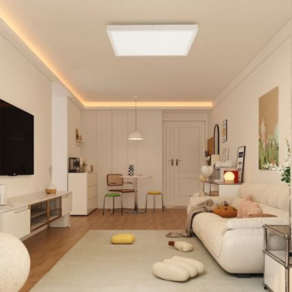 Immax NEO 07277L - LED loftlampe til badeværelse dæmpbar NEO LITE FRAME LED/50W/230V IP44 Wi-Fi Tuya +remote kontrol hvid