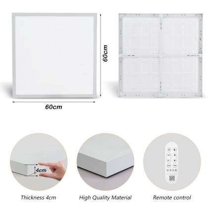 Immax NEO 07277L - LED loftlampe til badeværelse dæmpbar NEO LITE FRAME LED/50W/230V IP44 Wi-Fi Tuya +remote kontrol hvid