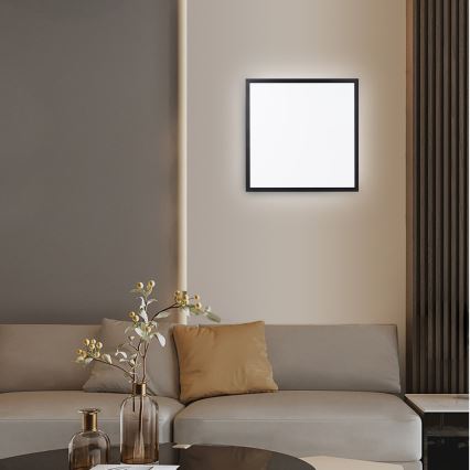 Immax NEO 07279L - LED loftlampe til badeværelse dæmpbar NEO LITE FRAME LED/50W/230V IP44 Wi-Fi Tuya + fjernbetjening sort