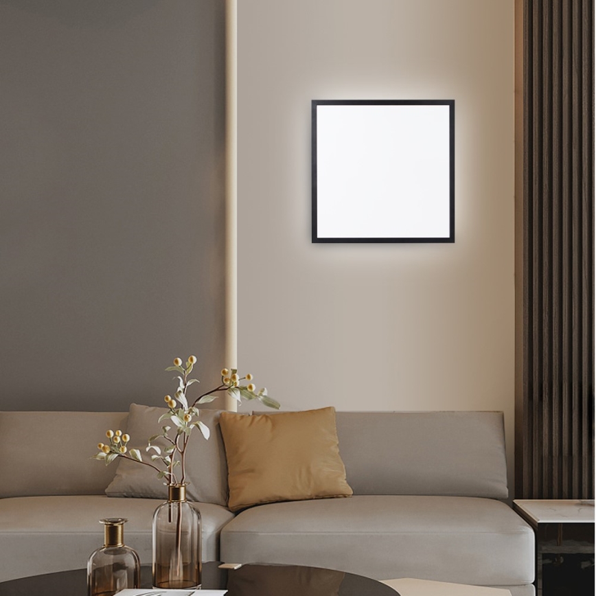 Immax NEO 07279L - LED loftlampe til badeværelse dæmpbar NEO LITE FRAME LED/50W/230V IP44 Wi-Fi Tuya + fjernbetjening sort
