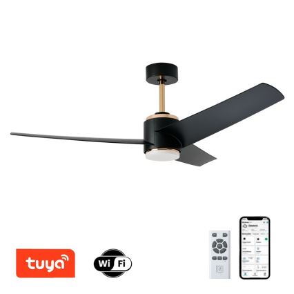 Immax NEO 07280L - LED loftventilator dæmpbar BEAUTY LED/18W/230V Wi-Fi Tuya sort + fjernbetjening