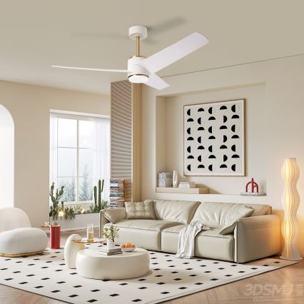 Immax NEO 07281L - LED+CCT Dæmpbar loftventilator BEAUTY LED/18W/230V 3000/4000/6000K Wi-Fi Tuya + fjernbetjening