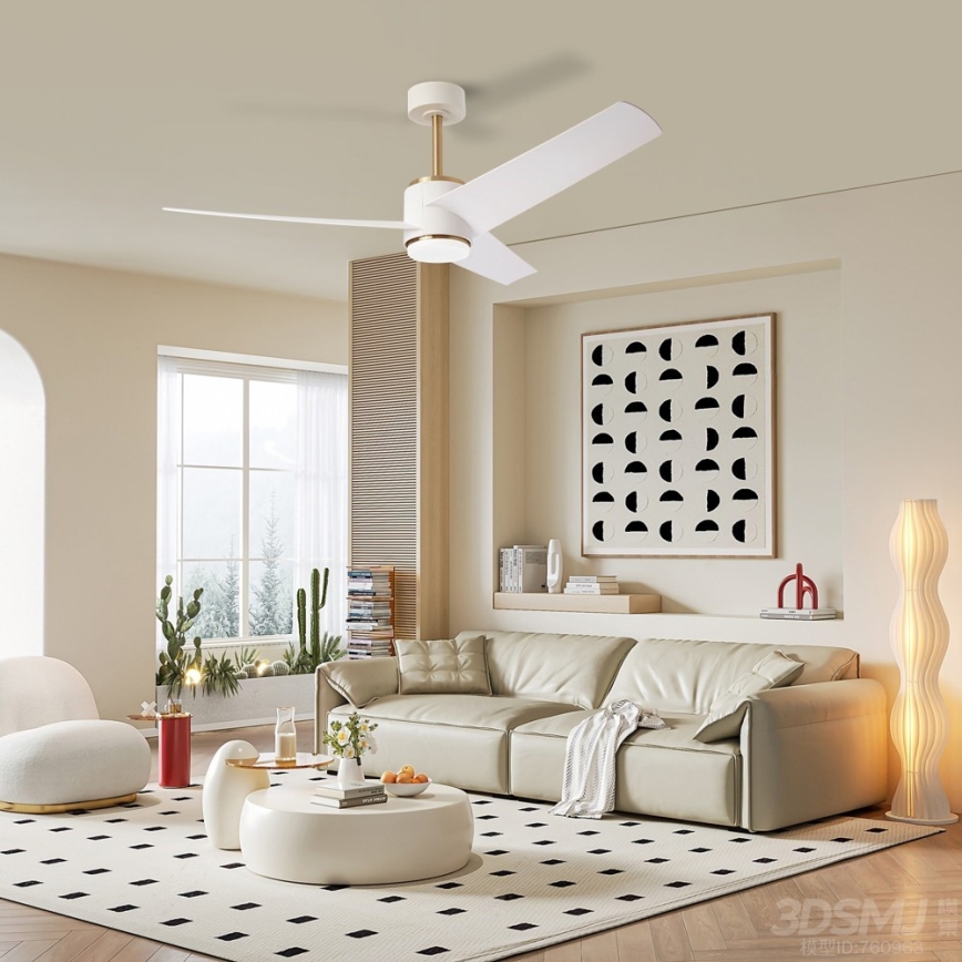 Immax NEO 07281L - LED+CCT Dæmpbar loftventilator BEAUTY LED/18W/230V 3000/4000/6000K Wi-Fi Tuya + fjernbetjening