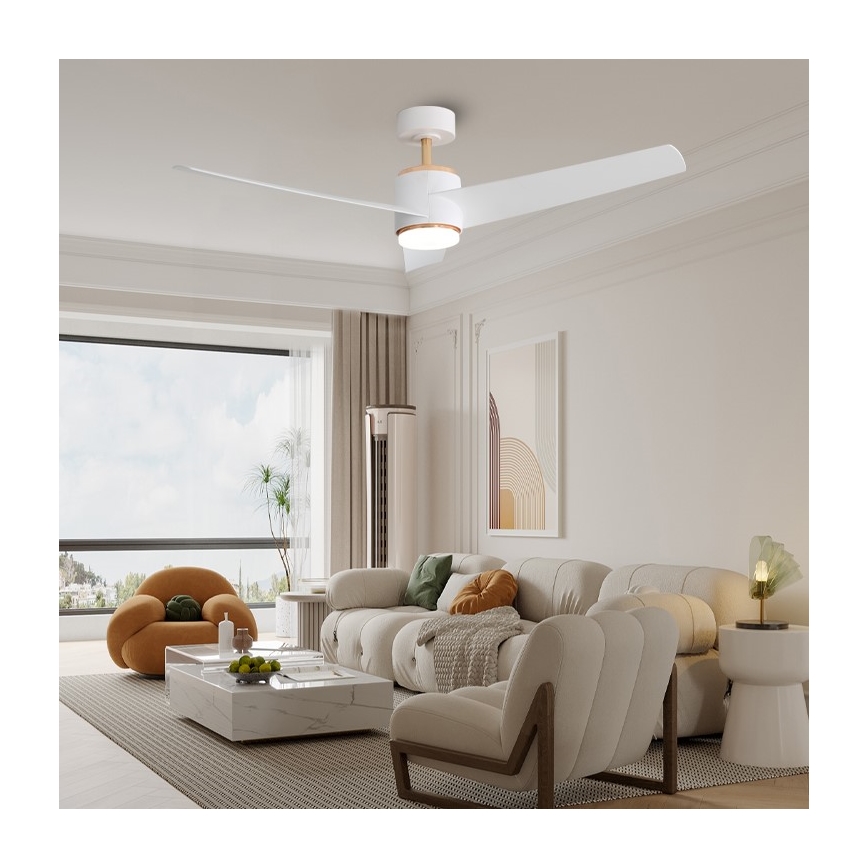 Immax NEO 07281L - LED+CCT Dæmpbar loftventilator BEAUTY LED/18W/230V 3000/4000/6000K Wi-Fi Tuya + fjernbetjening