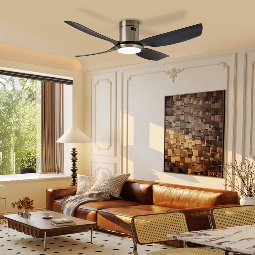 Immax NEO 07282L - LED+CCT Dæmpbar loftventilator PURE LED/24W/230V 3000/4000/6000K Wi-Fi Tuya + fjernbetjening