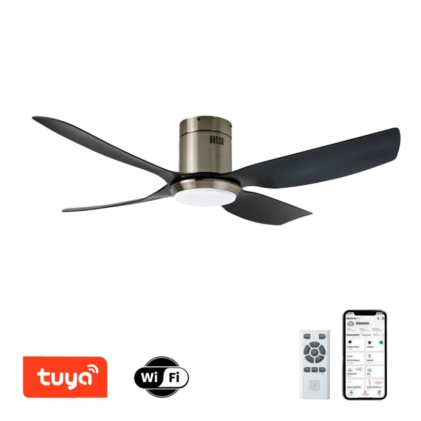 Immax NEO 07282L - LED+CCT Dæmpbar loftventilator PURE LED/24W/230V 3000/4000/6000K Wi-Fi Tuya + fjernbetjening