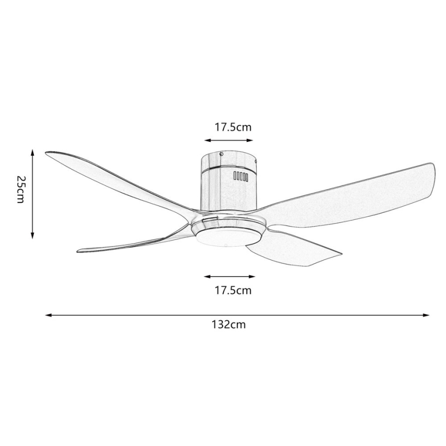 Immax NEO 07282L - LED+CCT Dæmpbar loftventilator PURE LED/24W/230V 3000/4000/6000K Wi-Fi Tuya + fjernbetjening