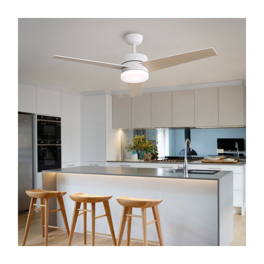 Immax NEO 07284L - LED+CCT Dæmpbar loftventilator VARIABLE LED/24W/230V 3000/4000/6000K Wi-Fi Tuya Ø 132 cm + fjernbetjening