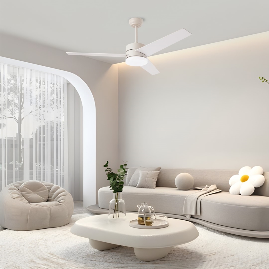 Immax NEO 07284L - LED+CCT Dæmpbar loftventilator VARIABLE LED/24W/230V 3000/4000/6000K Wi-Fi Tuya Ø 132 cm + fjernbetjening