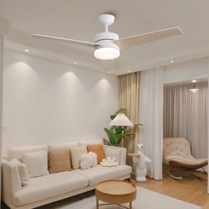 Immax NEO 07284L - LED+CCT Dæmpbar loftventilator VARIABLE LED/24W/230V 3000/4000/6000K Wi-Fi Tuya Ø 132 cm + fjernbetjening