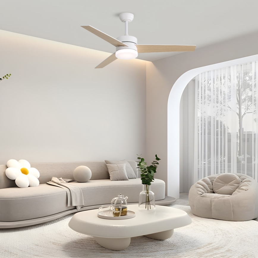 Immax NEO 07284L - LED+CCT Dæmpbar loftventilator VARIABLE LED/24W/230V 3000/4000/6000K Wi-Fi Tuya Ø 132 cm + fjernbetjening