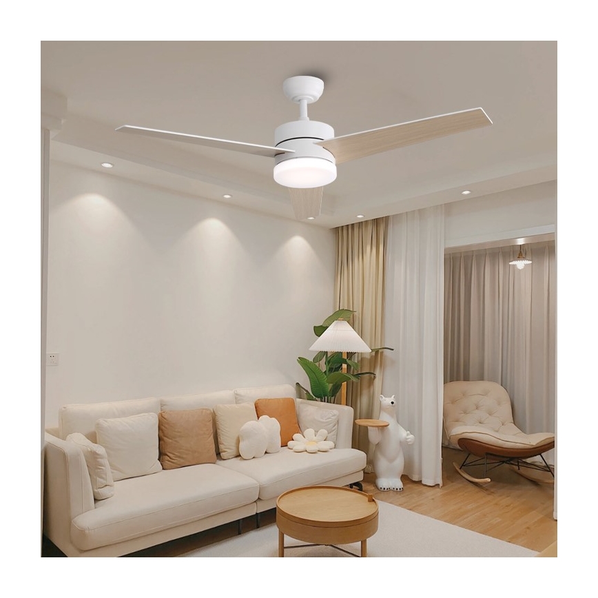 Immax NEO 07284L - LED+CCT Dæmpbar loftventilator VARIABLE LED/24W/230V 3000/4000/6000K Wi-Fi Tuya Ø 132 cm + fjernbetjening