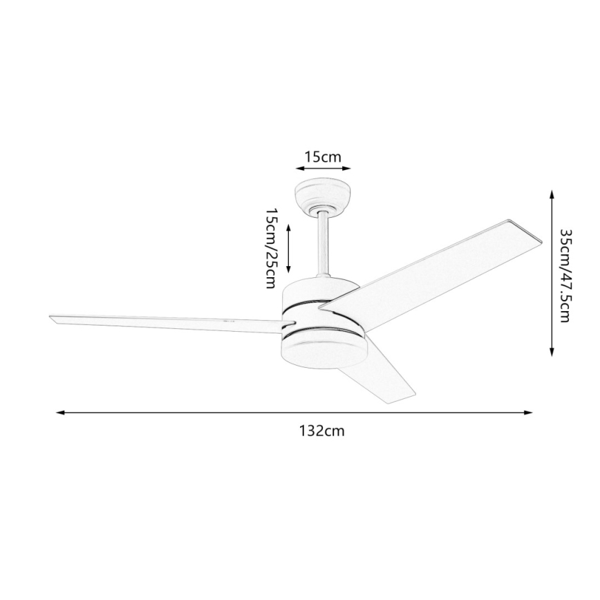 Immax NEO 07284L - LED+CCT Dæmpbar loftventilator VARIABLE LED/24W/230V 3000/4000/6000K Wi-Fi Tuya Ø 132 cm + fjernbetjening