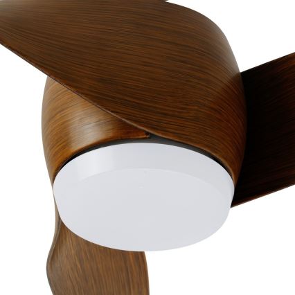 Immax NEO 07286L - LED loftventilator WAVE LED/18W/230V Wi-Fi Tuya brun Ø 132 cm + fjernbetjening